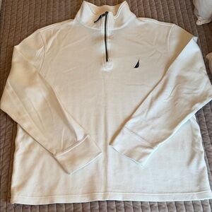 Nautica Men's Cream Zip-Up Sweater